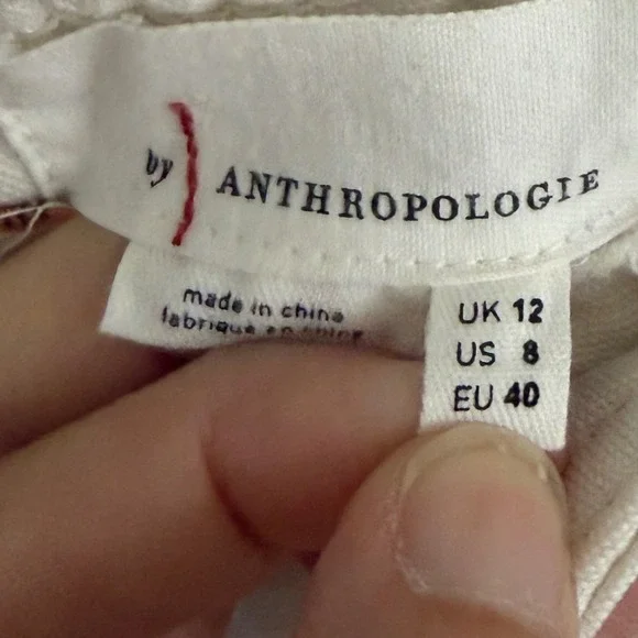 Anthropologie Cream Wide-Leg Utility Pants - Picture 4 of 8